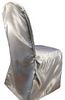 Poly Satin Banquet Chair Cover in White
